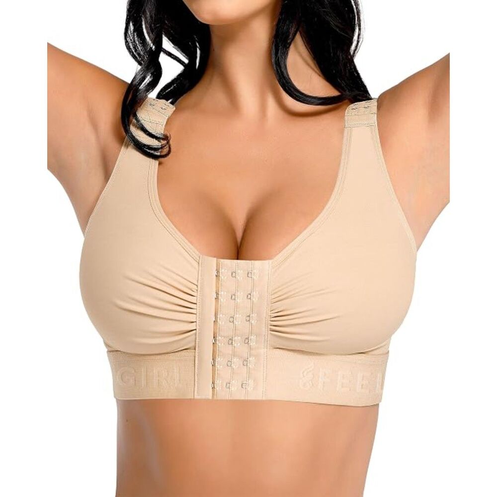 Women's Front Closure Compression Bra Skin Full Coverage Post Surgery Support